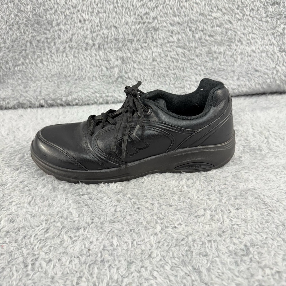 New Balance WW812BK Leather Rollbar Walking Work Shoes Black Womens US 9